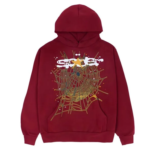 Sp5der Logo Hoodie Maroon Spider Logo Hoodie Maroon