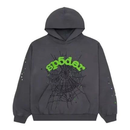 Spider Wait Web Hoodie Slate Grey